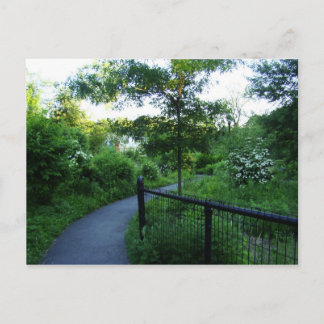 Foot väg till båset vykort