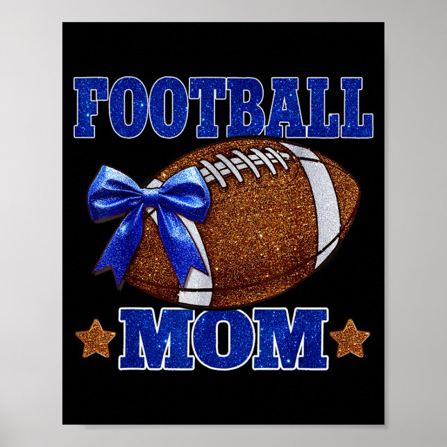 Footbal Mom Football Mama Game Day Football Season Poster (Framsidan)