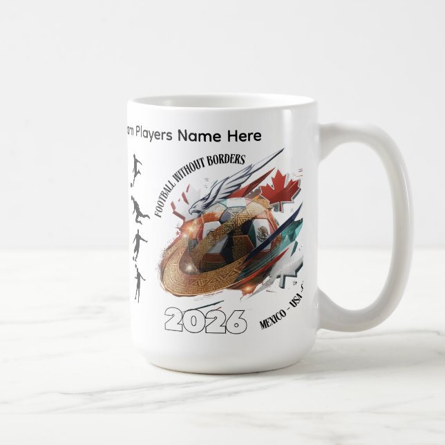 Football 2026 Coffee Mug– Mexico USA Canada Design Kaffemugg (Höger)