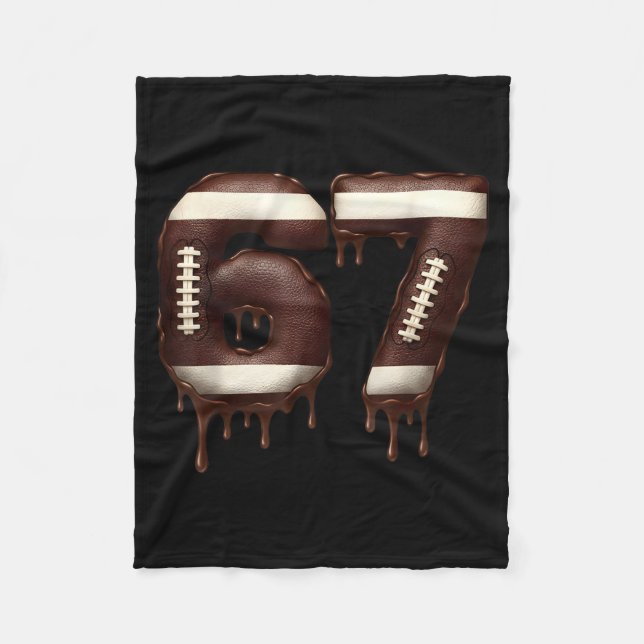 Football 67 Funny Six Seven 6 7 Meme  Fleecefilt (Framsidan)