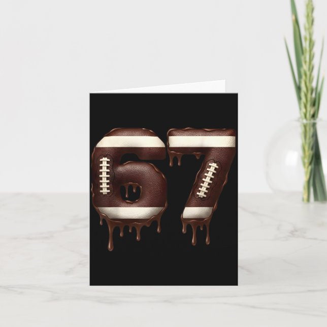 Football 67 Funny Six Seven 6 7 Meme  Kort (Framsida)