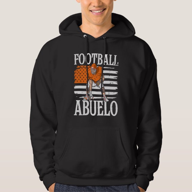 Football Abuelo Grandpa Grandfather Hoodie (Framsida)