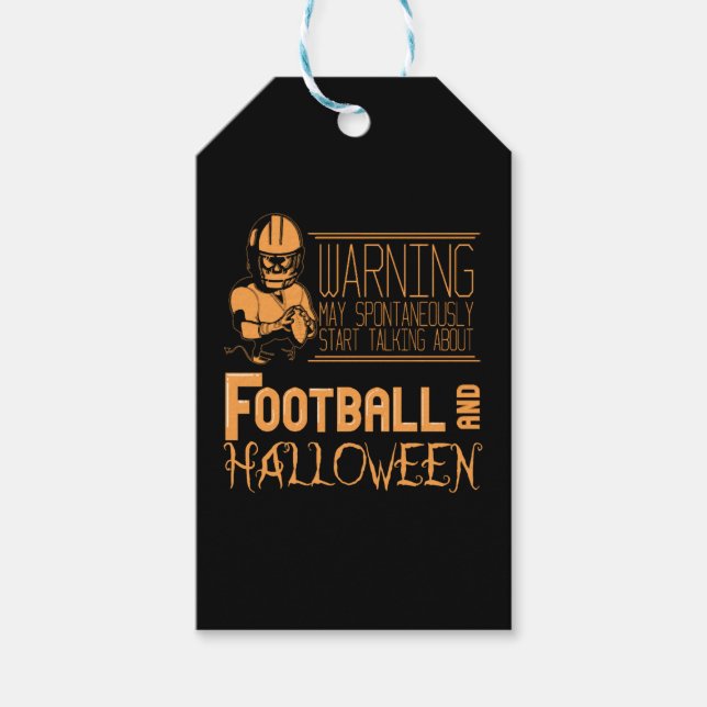 Football Älskare Halloween Gift Costume Presentetikett (Framsidan)