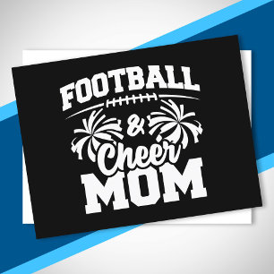 Football and Cheer Mamma - High School Sports Vykort