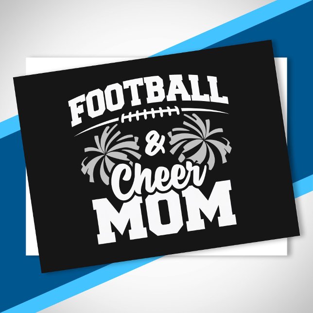 Football and Cheer Mamma - High School Sports Vykort (Skapare uppladdad)