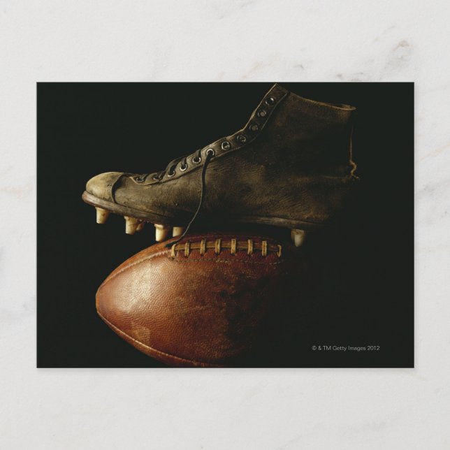 Football and Cleat Vykort (Framsida)