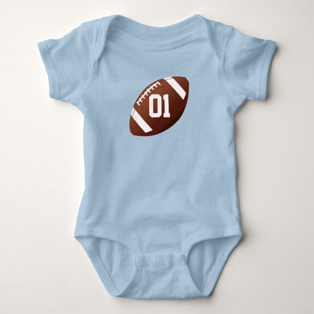 Football Anpassningsbar Baby Jersey Romper Tee Shirt (Framsida)