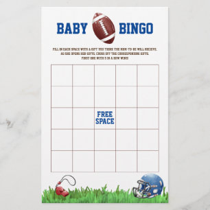 Football Baby BINGO Baby Shower Game Flygblad