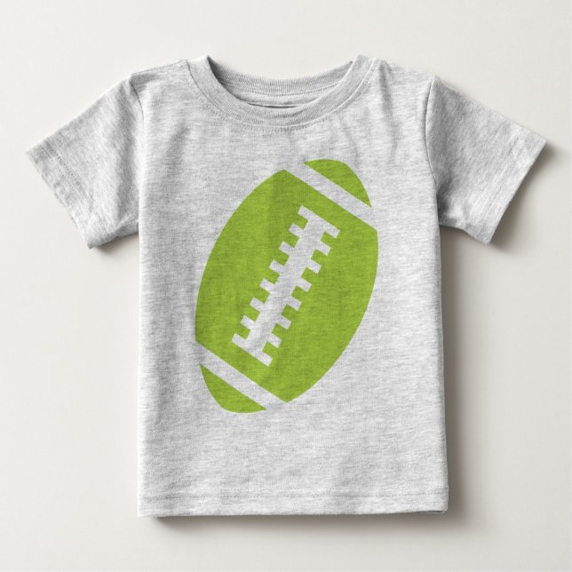 FOOTBALL BABY Grått | Främre Lime Green Football T-shirt (Framsida)