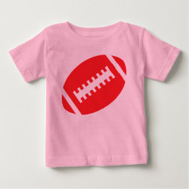 FOOTBALL BABY Rosa Tutu | Rött fotboll i fronten T-shirt