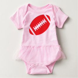 FOOTBALL BABY Rosa Tutu | Rött fotboll i fronten Tee