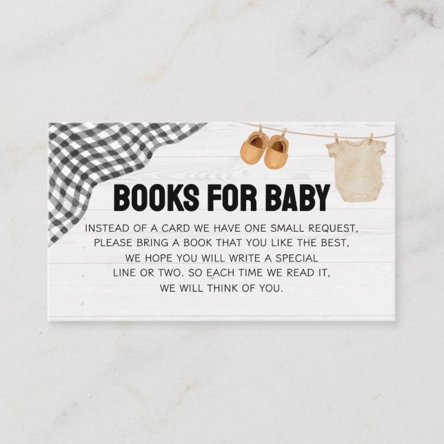 Football Baby Shower Books for Baby Tilläggskort (Framsida)