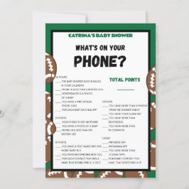 Football Baby Shower Game, Soccer - Editable Namn, Inbjudningar
