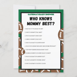 Football Baby Shower Game, Soccer - Editable Namn, Inbjudningar