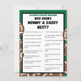 Football Baby Shower Game, Soccer - Editable Namn, Inbjudningar