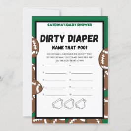 Football Baby Shower Game, Soccer - Editable Namn, Inbjudningar