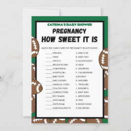 Football Baby Shower Game, Soccer - Editable Namn, Inbjudningar