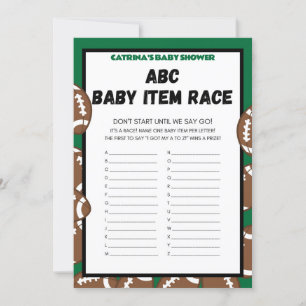 Football Baby Shower Game, Soccer - Editable Namn, Inbjudningar