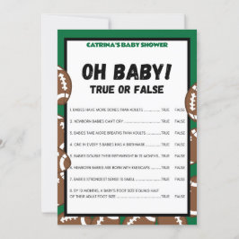 Football Baby Shower Game, Soccer - Editable Namn, Inbjudningar