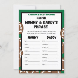 Football Baby Shower Game, Soccer - Editable Namn, Inbjudningar