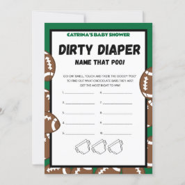 Football Baby Shower Game, Soccer - Editable Namn, Inbjudningar