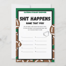 Football Baby Shower Game, Soccer - Editable Namn, Inbjudningar