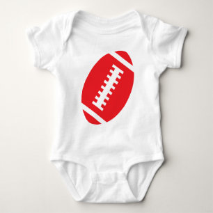 FOOTBALL BABY White Front Red Football T Shirt