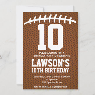 Football Birthday Invite Inbjudningar