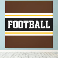 FOOTBALL Bold Brown Black White Gult Rand