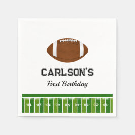 Football Boy First Födelsedagsfest Pappersservett