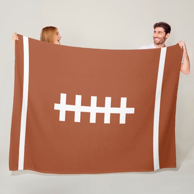 Football Brown Blanket Fleecefilt (På plats)