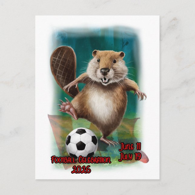 Football Celebration 2026 in Canada on a Helg Vykort (Framsida)