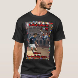 Football Celebration 2026 on a Black T Shirt