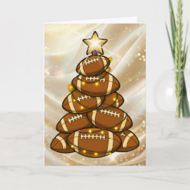 Football Christmas Tree Holiday Card Helgkort