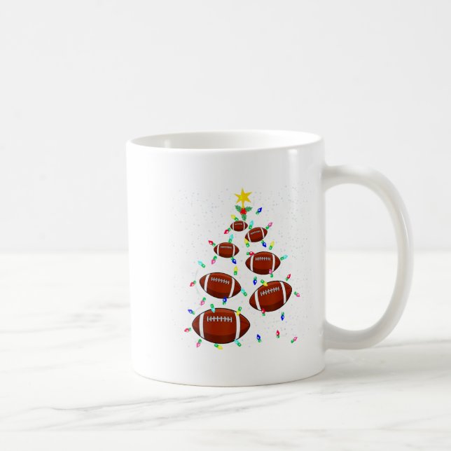 Football Christmas Tree Light Xmas Football Boys G Kaffemugg (Höger)