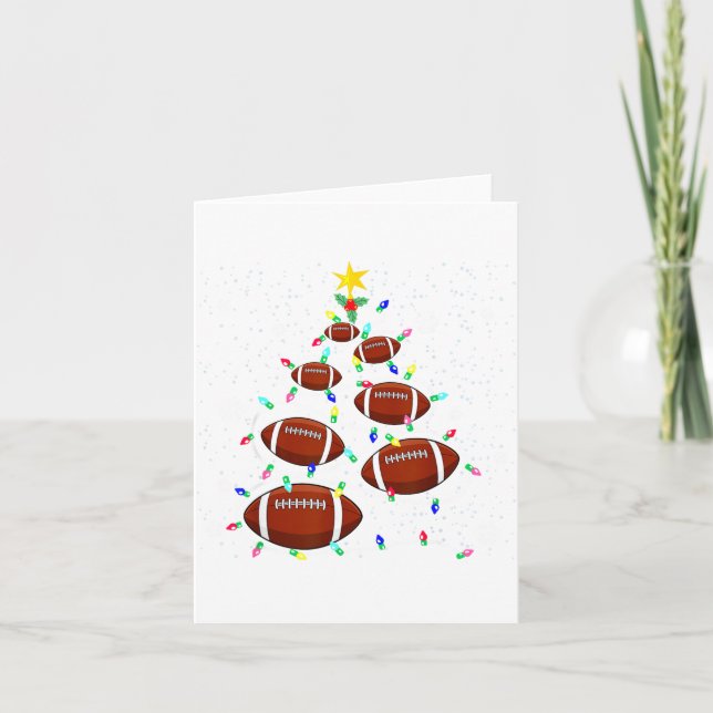 Football Christmas Tree Light Xmas Football Boys G Kort (Framsida)
