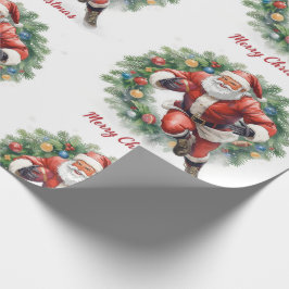 Football Christmas with Santa Claus Presentpapper