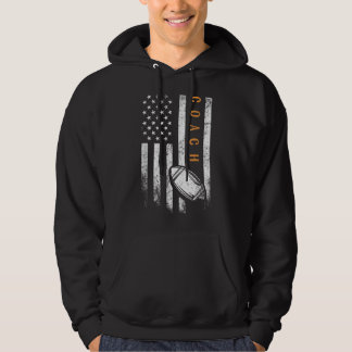 Football Coach American Flagga Football Trainer Co Hoodie