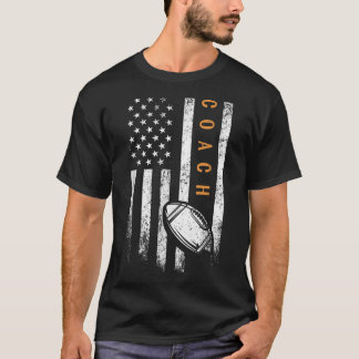 Football Coach American Flagga Football Trainer Co T Shirt