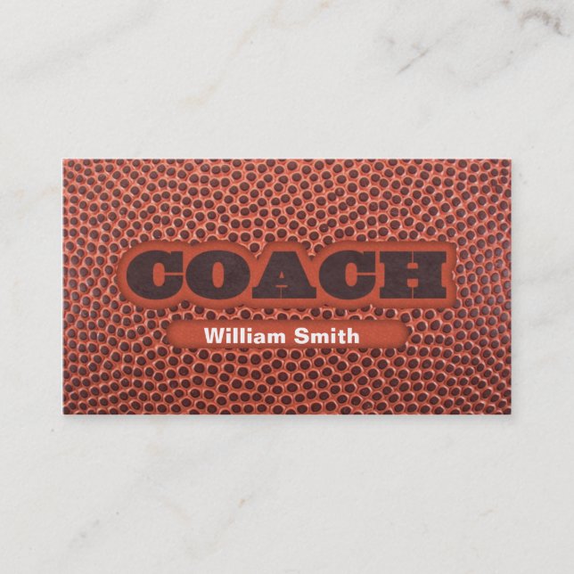 Football Coach business card Visitkort (Framsida)
