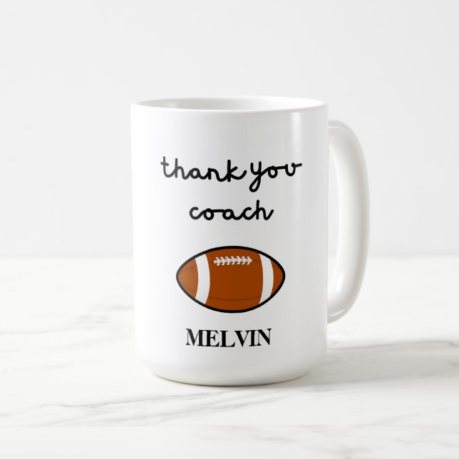 Football Coach Mugg, Tack Gift for Sport Coach Kaffemugg (Framsida höger)