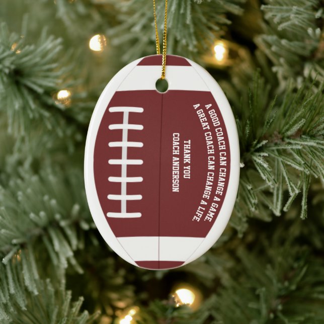 Football Coach Ornament Christmas Thank You Team (Träd)