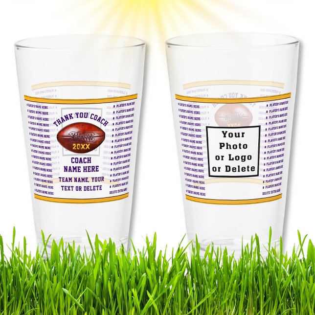 Football Coach Presenter, 64 Players Namn eller De Glaskopp (Football Coach Gift Ideas, Personalized with up to 64 players names. Football Glass. Football coach.)