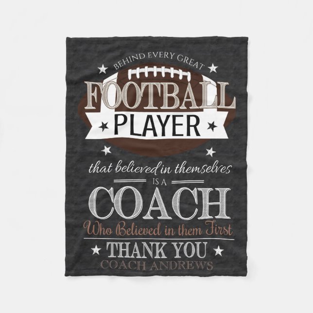 Football Coach Tack Gift Blanket Fleecefilt (Framsidan)