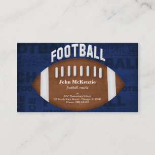 Football Coach Visitkort