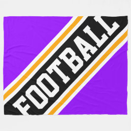 FOOTBALL Coola Bright Lila Black Tävla Rand Fleecefilt