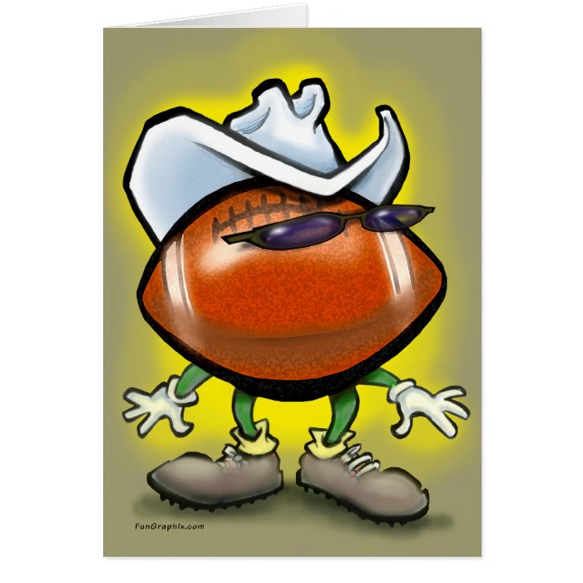 Football Cowboy Hälsningskort (Framsidan)