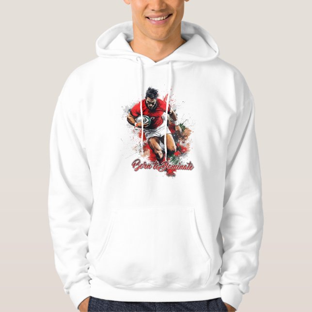 Football Fans Graphic and Text Hoodie (Framsida)