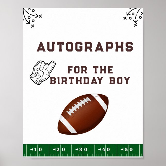 Football First Year Down 1st birthday Photograph Poster (Framsidan)