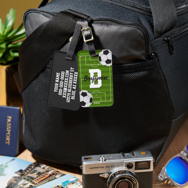 Football Fläkt Bagagebricka (Fram & Baksida)